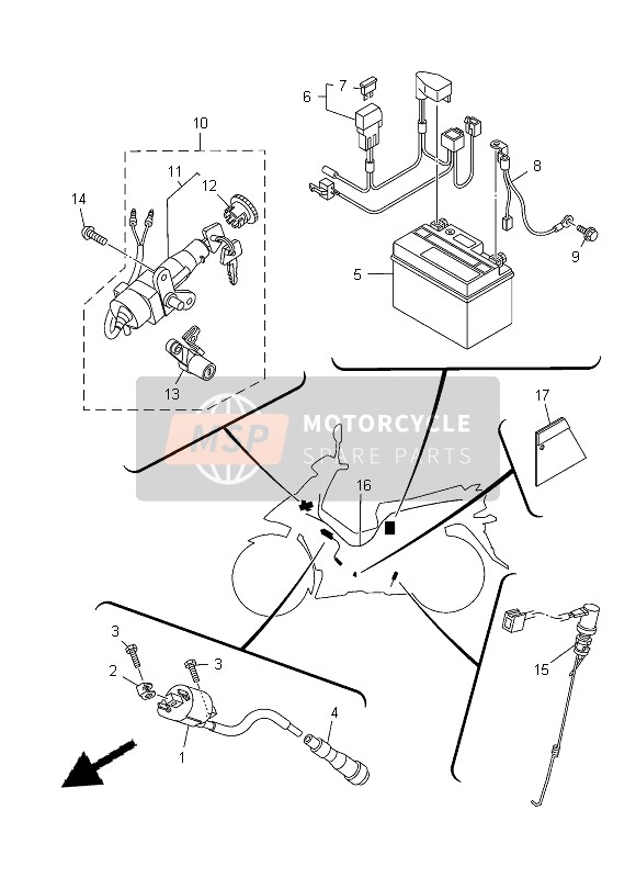 Yamaha T135FI CRYPTON X 2014 Eléctrico 1 para un 2014 Yamaha T135FI CRYPTON X